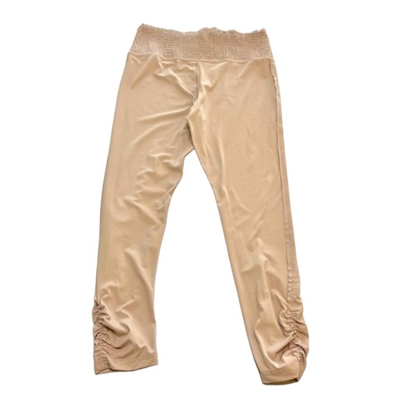 Free People Movement Legging Women Smocked High Waisted Ruche Ankle Size XL Rare - Picture 4 of 7